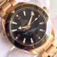 New style Replica Omega Seamaster Co-Axial Rose Gold Watch Black Dial (4)_th.jpg